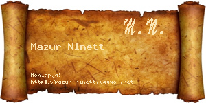 Mazur Ninett névjegykártya